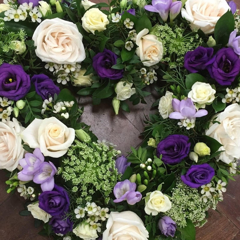 Purple & Cream Heart