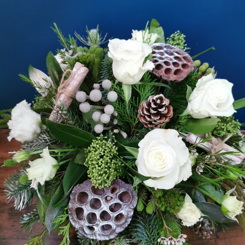 Frosted Christmas Hat Box