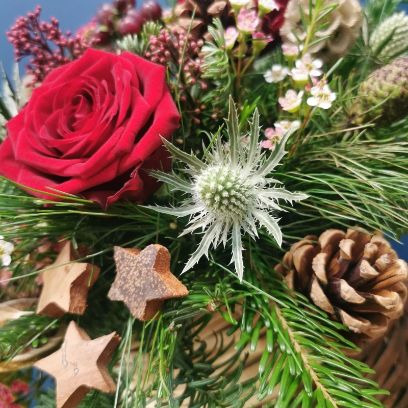 Festive Forest Basket Arrangement