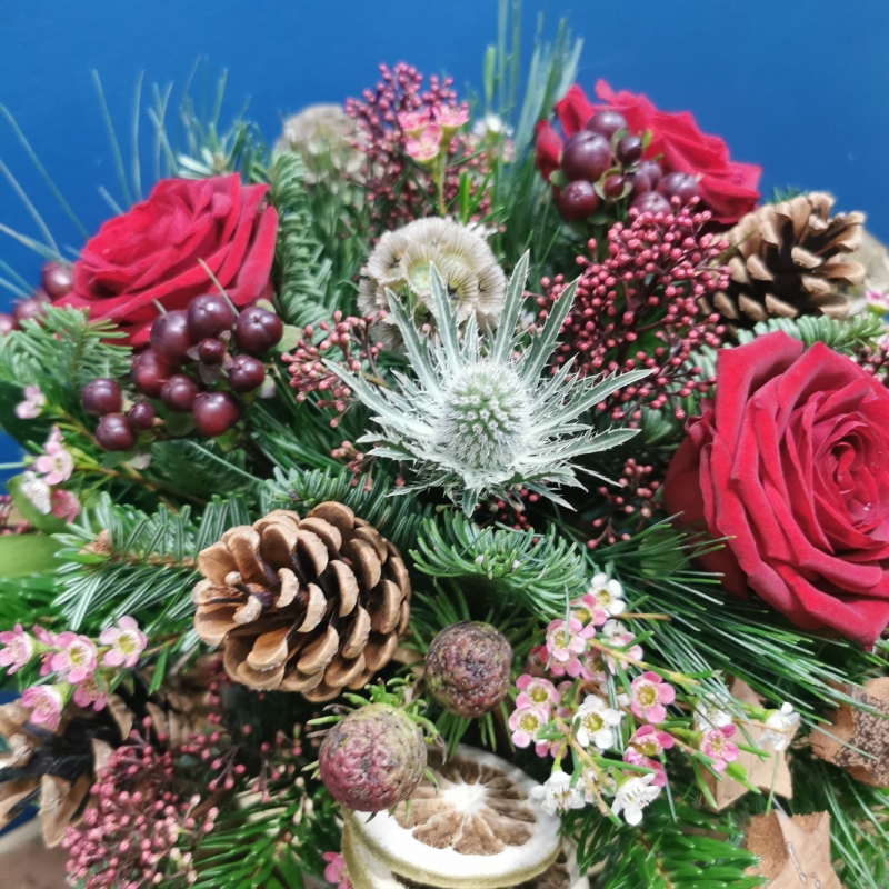 Festive Forest Basket Arrangement