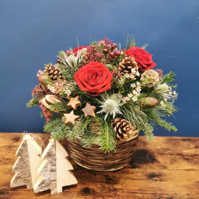 Festive Forest Basket Arrangement