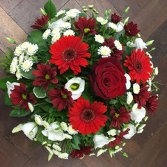 Red and White Posy