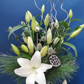 Frosted Christmas Vase Arrangement