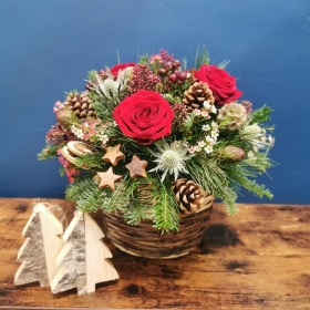 Festive Forest Basket Arrangement