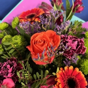 Bright Orange Hand Tie Bouquet